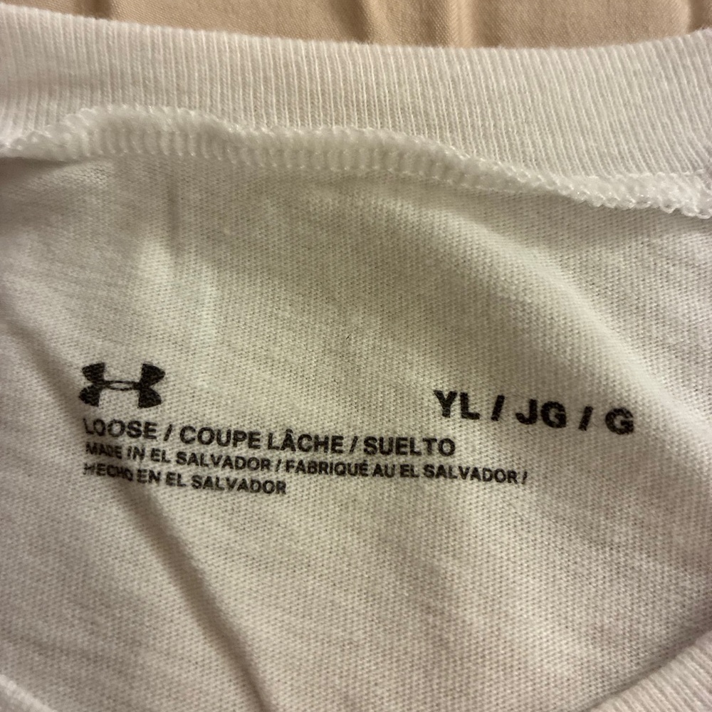 Under Armour Boy’s White and Blue Cotton Freedom Tee - Picture 2 of 6